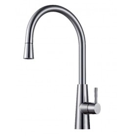 Смеситель Zorg SZR-1148P FLORA Inox, с выдвижной лейкой