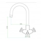 Смеситель Zorg SZR-1149R-FA IBIX Inox, под фильтр
