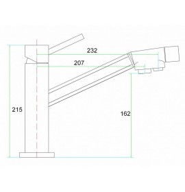 Смеситель Zorg SZR-1283 ETSI Inox, под фильтр