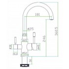 Смеситель Zorg SZR-1339 FONTAS Inox, под фильтр