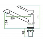Смеситель Zorg SZR-1361 ELIPSO INOX
