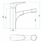 Смеситель Zorg SZR-1384 P-A IMPERIA Inox, с выдвижной лейкой