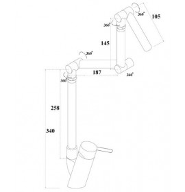 Смеситель для кухни Zorg ZR 09 B, серии SIDESWIPE