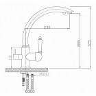 Смеситель под фильтр Zorg ZR 314 YF-33-Satin Clear Water, сатин