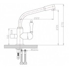 Смеситель под фильтр Zorg ZR 319 YF-33 BR Clear Water, бронза