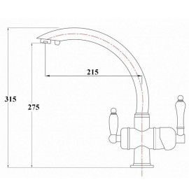 Смеситель под фильтр Zorg ZR 327 YF BR Light светлая бронза