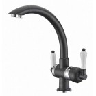 Смеситель под фильтр Zorg ZR 327 YF Черный Металлик Clear Water
