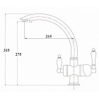 Смеситель под фильтр Zorg ZR 327 YF Черный Металлик Clear Water