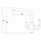 Смеситель под фильтр Zorg ZR 328 YF Clear Water, хром