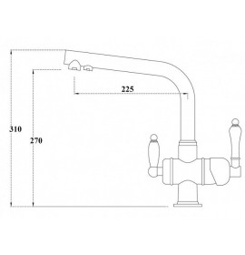 Смеситель под фильтр Zorg ZR 328 YF Clear Water, Кварц