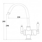 Смеситель под фильтр Zorg ZR 329 YF BR Clear Water, бронза