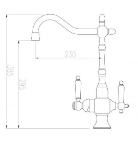 Смеситель под фильтр Zorg ZR 336 YF-50 BR Clear Water, бронза