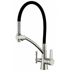 Смеситель под фильтр Zorg ZR 338-6 YF Satin Clear Water, сатин/Черный