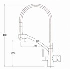 Смеситель под фильтр Zorg ZR 338-8 YF Satin Clear Water, сатин с белым шлангом
