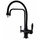 Смеситель под фильтр Zorg ZR 342-6 YF Black Clear Water, Черный