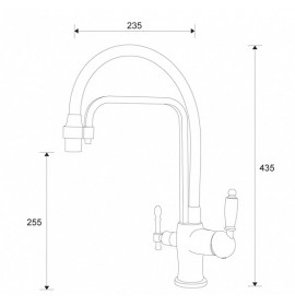 Смеситель под фильтр Zorg ZR 342-6 YF Black Clear Water, Черный