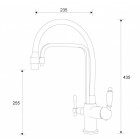 Смеситель под фильтр Zorg ZR 342-6 YF Clear Water, хром/Черный