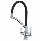 Смеситель под фильтр Zorg ZR 346-6 YF Clear Water, хром/Черный