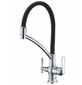 Смеситель под фильтр Zorg ZR 346-6 YF Clear Water, хром/Черный